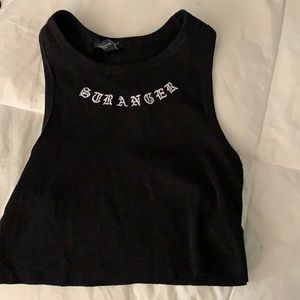 “Stranger” crop top